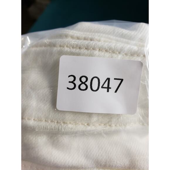 Levis Jeans Size 33 Womens White Denim Ladies Pants Boho 70s Low Rise Flared - Picture 14 of 14